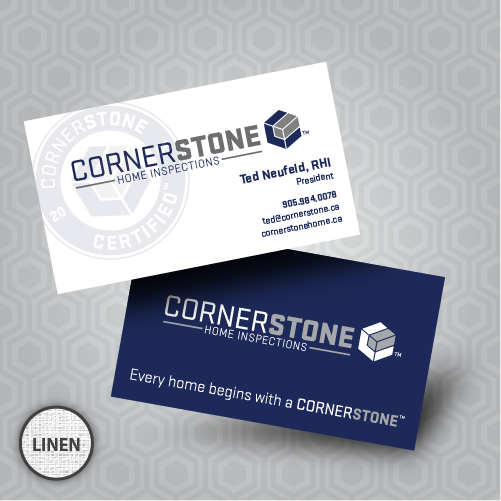 Business cards 13pt Linen Uncoated