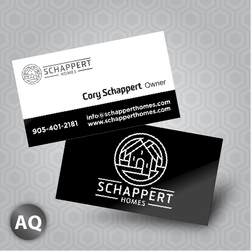 Business cards 16pt + AQ
