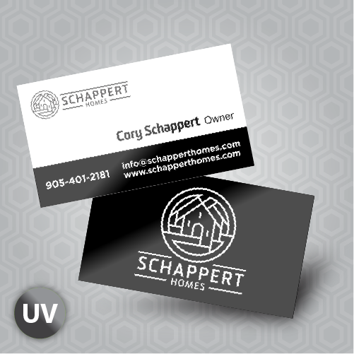 Business cards 16pt + UV