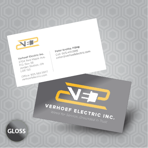 Business cards 18pt Gloss Lamination