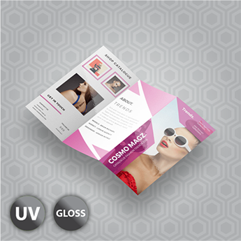 Brochures 100lb + UV (High Gloss)