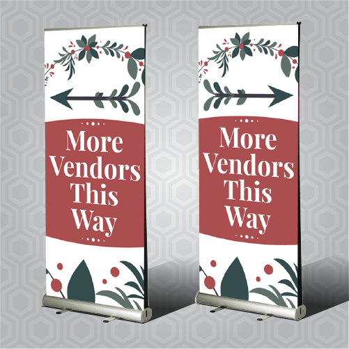 Double Sided Pull Up Banners 13 oz Matte Vinyl