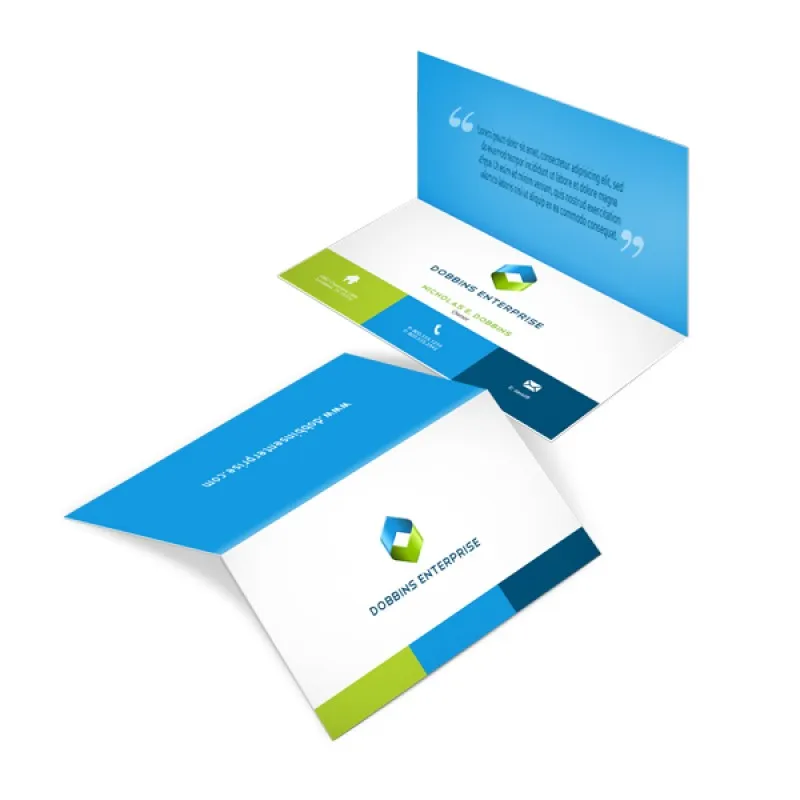 Folded Business Card 14pt + UV (High Gloss)
