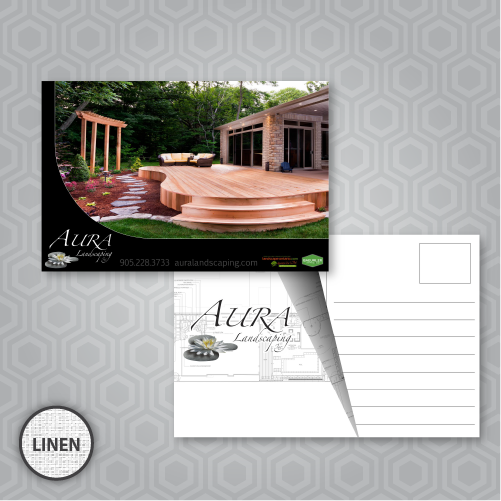 Postcards 13pt Linen Uncoated