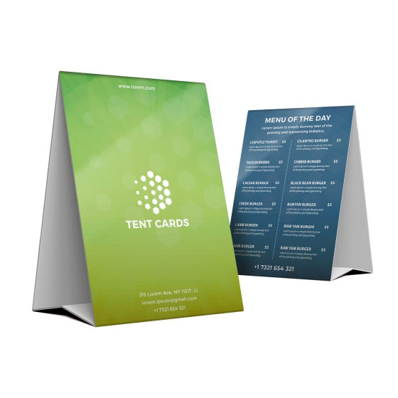 Tent Cards 14PT + Matte Finish