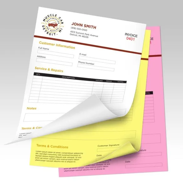 NCR Forms 20lb Uncoated